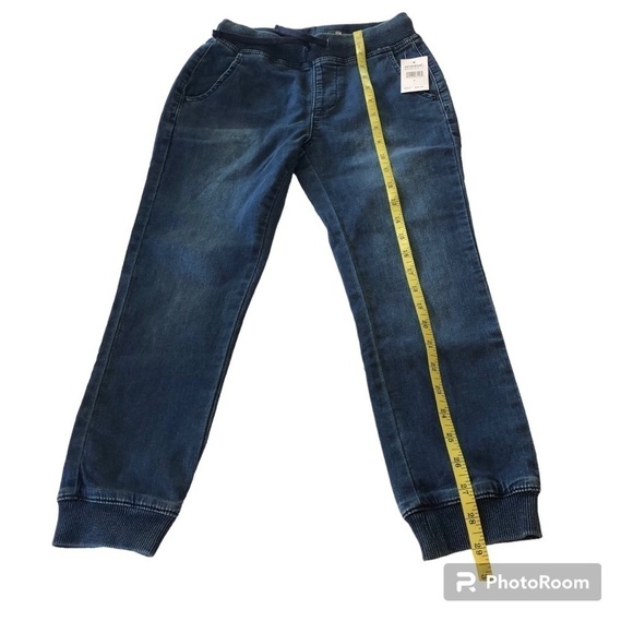 Ag Adriano Goldschmied Kids Boy Electric Blue Denim Ribbed Jogger Pants Size S - Picture 11 of 11